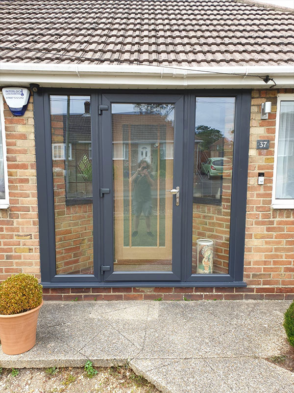photograph of upvc door lock repair work in Leeds uk