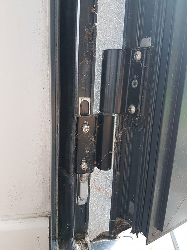 photograph of upvc door lock repair work in Leeds uk